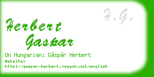 herbert gaspar business card